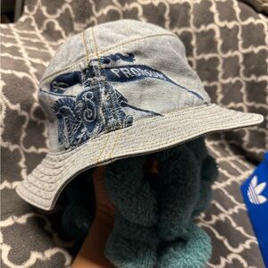 Burberry Denim Bucket Hat Unisex Size XL 57-58cm